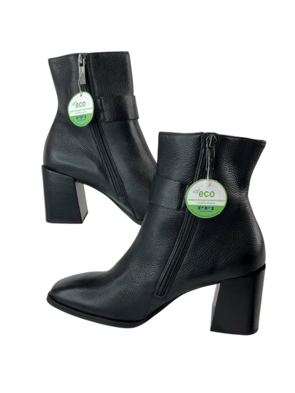 Paul Green Boots Women Sz 8 Nirvana Pebble Leather Modern Square Toe New $500 - Picture 6 of 13